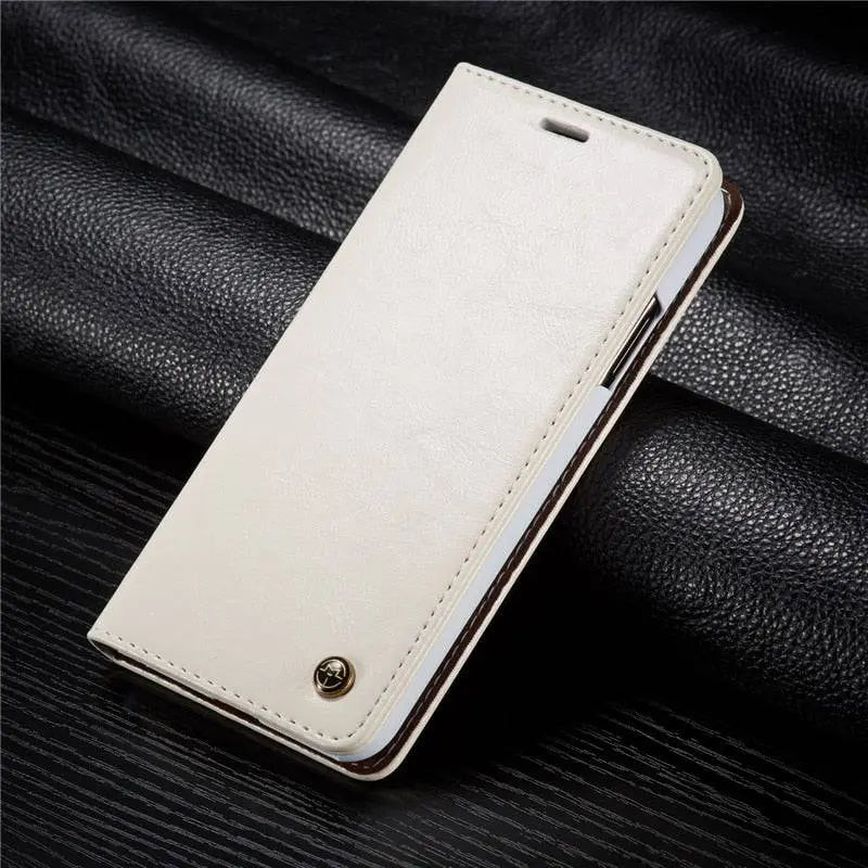Hoesje met lederlook voor iPhone 13 - randbescherming, toegang tot knoppen