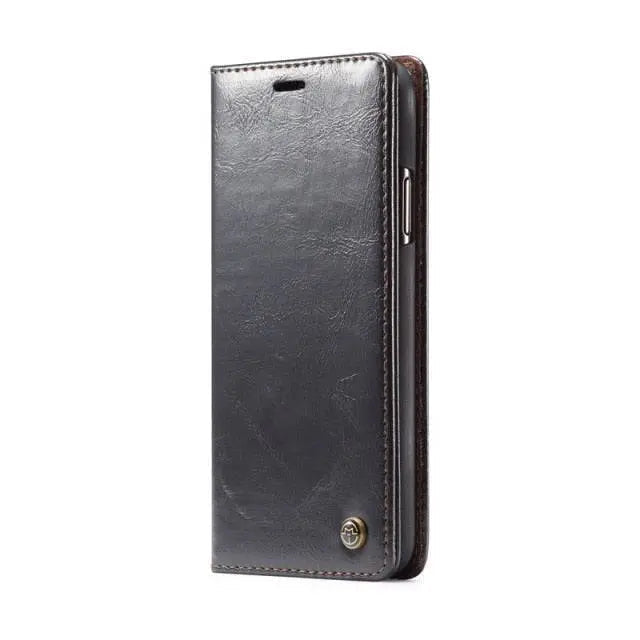 Hoesje met lederlook voor iPhone 13 - randbescherming, toegang tot knoppen