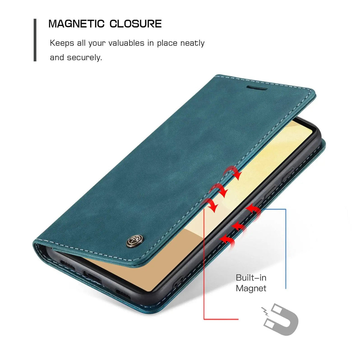 Foliohoes voor Google Pixel 6/6 Pro - kaarthouder met leerafwerking