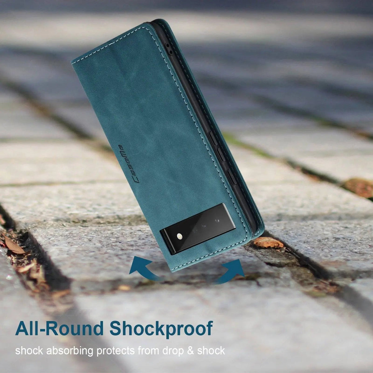 Foliohoes voor Google Pixel 6/6 Pro - kaarthouder met leerafwerking