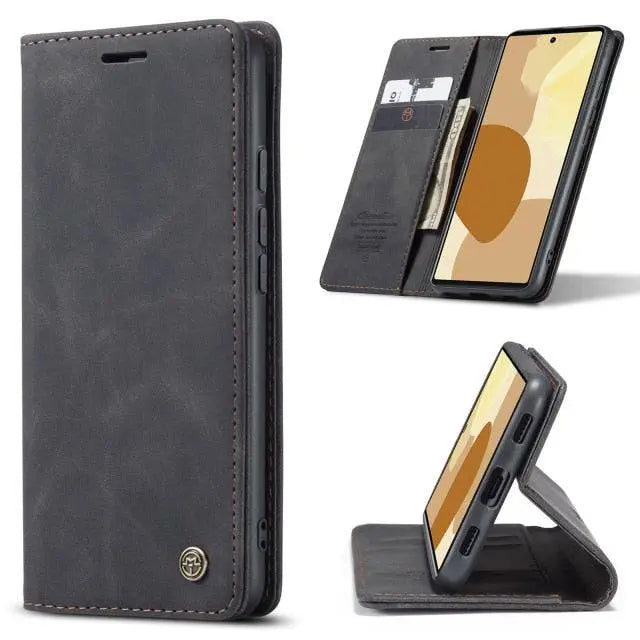 Foliohoes voor Google Pixel 6/6 Pro - kaarthouder met leerafwerking