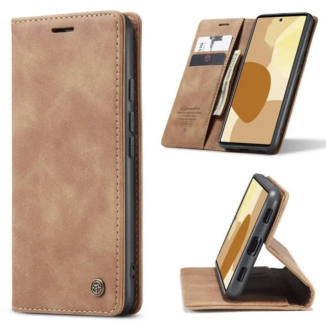 Foliohoes voor Google Pixel 6/6 Pro - kaarthouder met leerafwerking