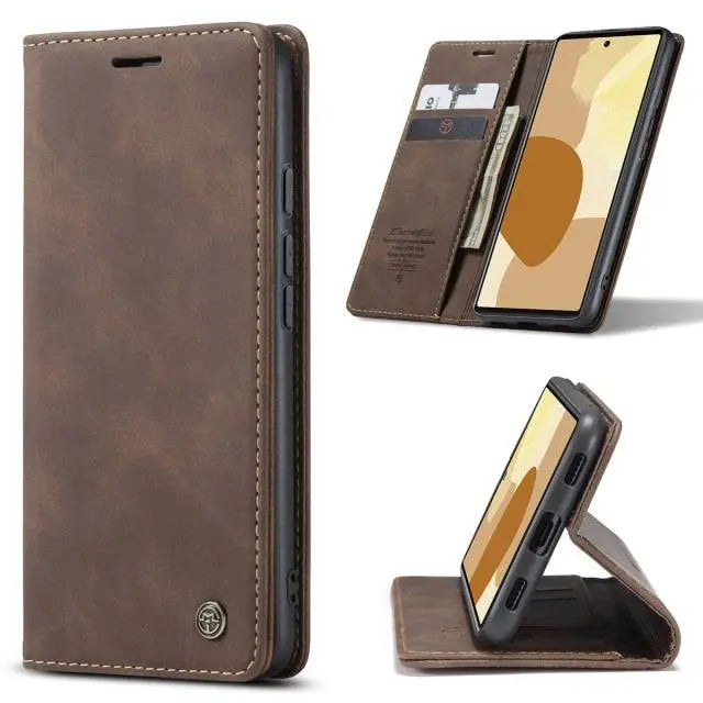Foliohoes voor Google Pixel 6/6 Pro - kaarthouder met leerafwerking