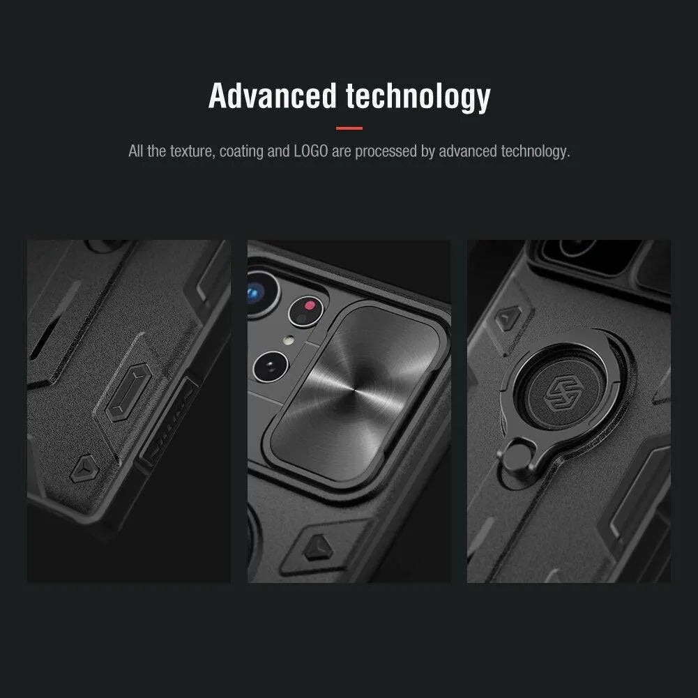 Galaxy S22 Ultra Aluminum Case — Kickstand, Camera Guard