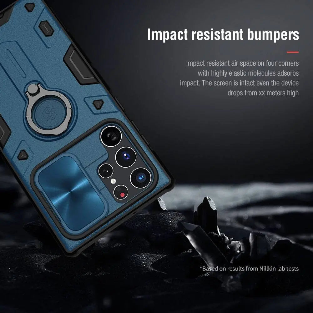 Galaxy S22 Ultra Aluminum Case — Kickstand, Camera Guard