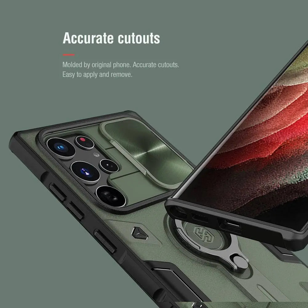 Galaxy S22 Ultra Aluminum Case — Kickstand, Camera Guard