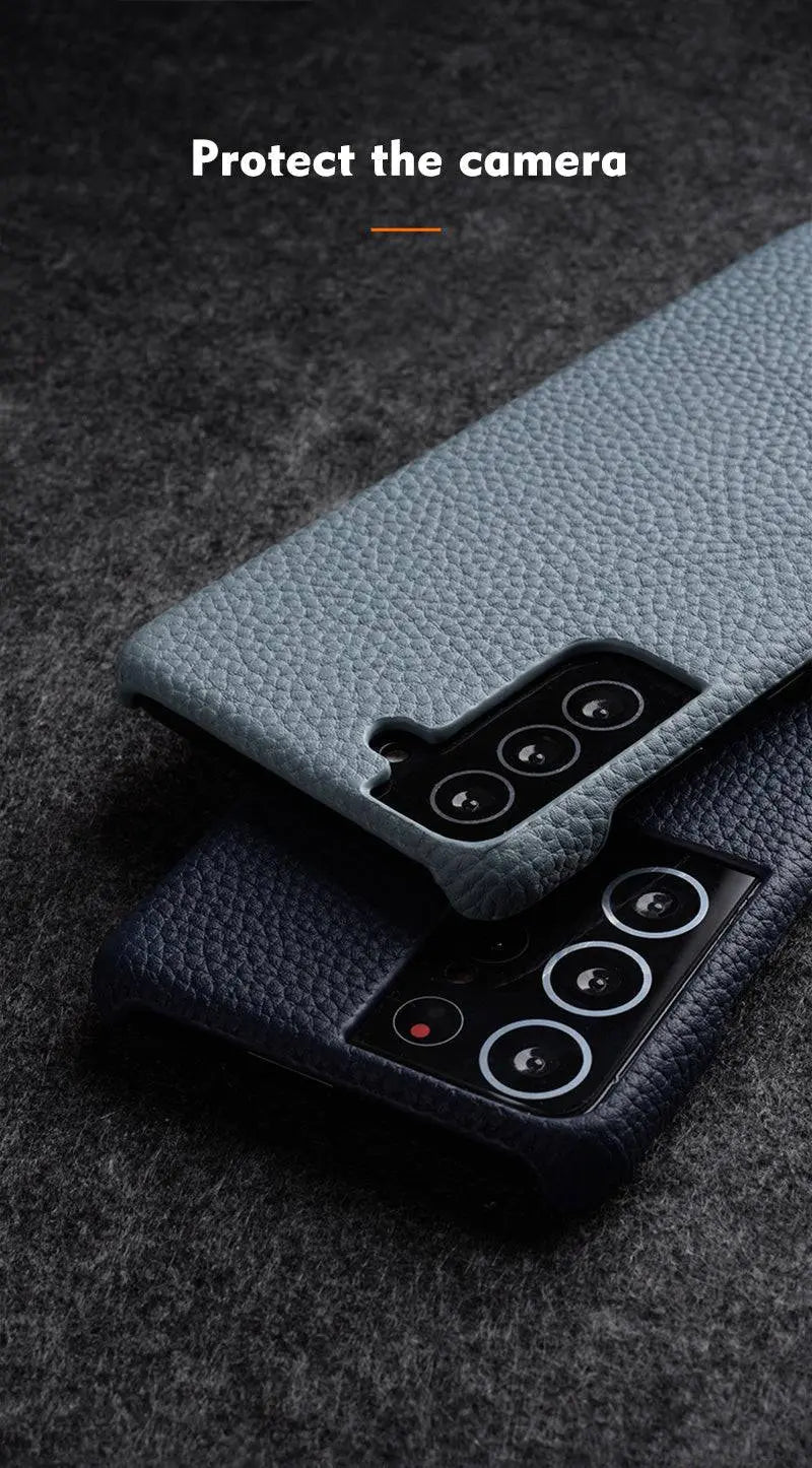 Nahkainen Samsung Galaxy S22 Ultra/S21/S20 Plus -kotelo — korttipaikat