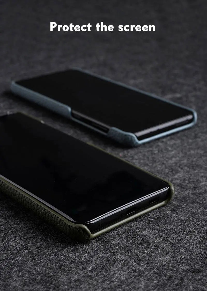 Nahkainen Samsung Galaxy S22 Ultra/S21/S20 Plus -kotelo — korttipaikat