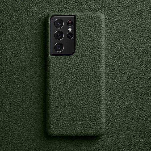 Nahkainen Samsung Galaxy S22 Ultra/S21/S20 Plus -kotelo — korttipaikat