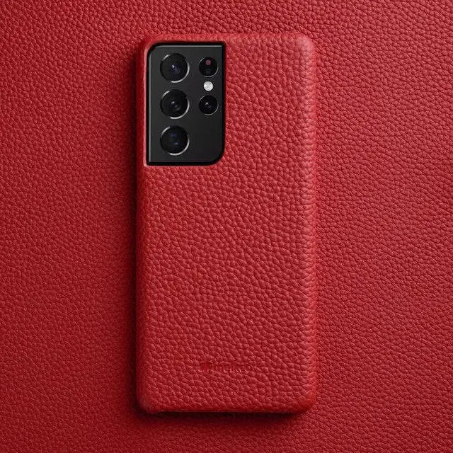 Nahkainen Samsung Galaxy S22 Ultra/S21/S20 Plus -kotelo — korttipaikat