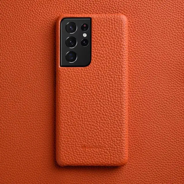 Nahkainen Samsung Galaxy S22 Ultra/S21/S20 Plus -kotelo — korttipaikat