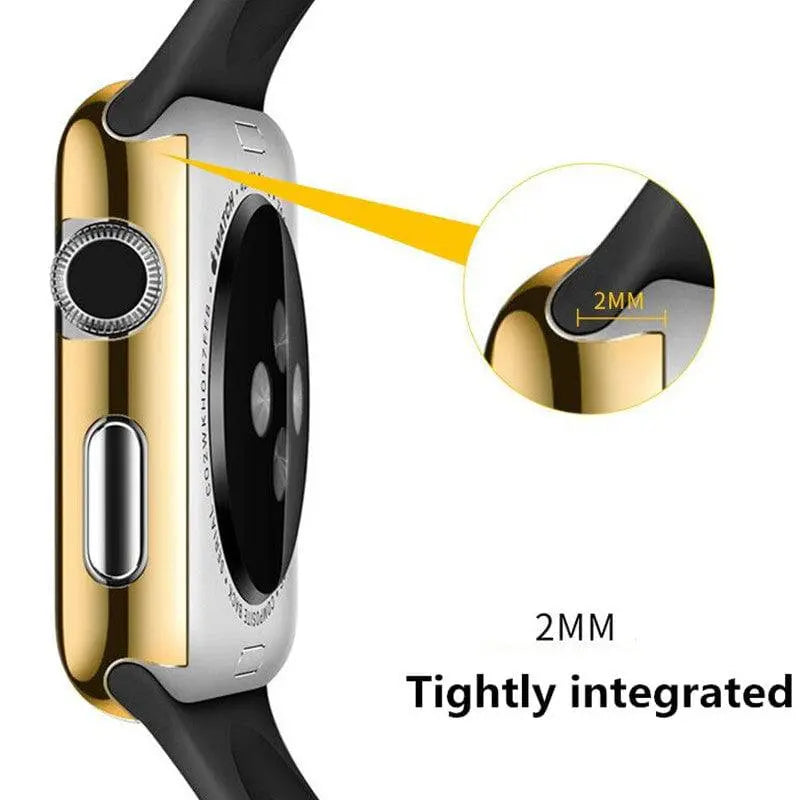 Custodia integrale per Apple Watch Series 1-6, vetro temperato, 38/40/42/44mm