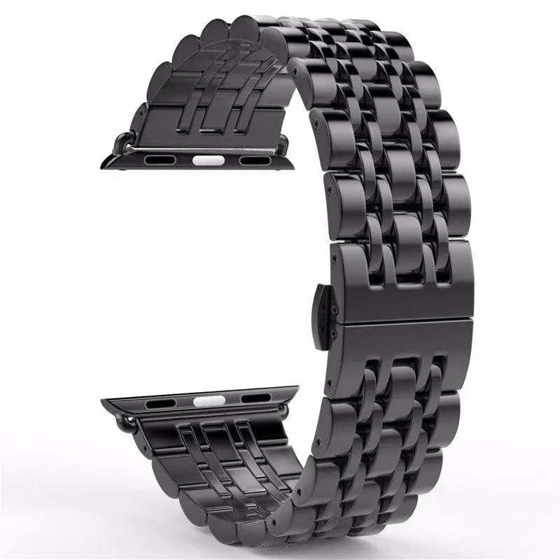 プレミアム3列メタルApple Watchストラップ、38–49mm、4色
