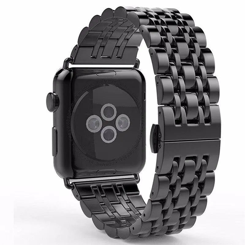 プレミアム3列メタルApple Watchストラップ、38–49mm、4色