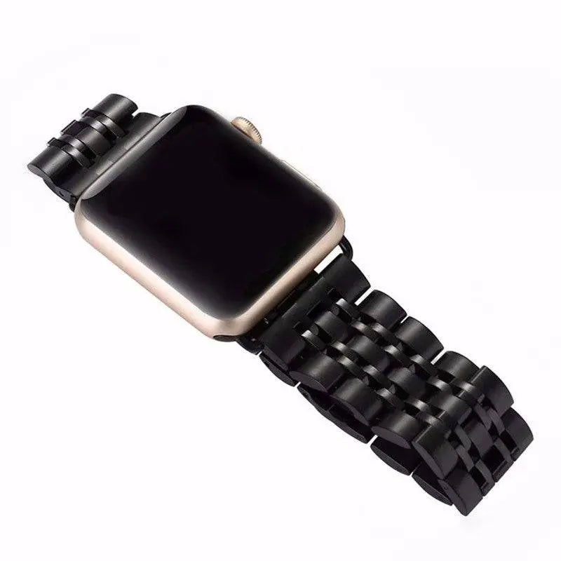 プレミアム3列メタルApple Watchストラップ、38–49mm、4色