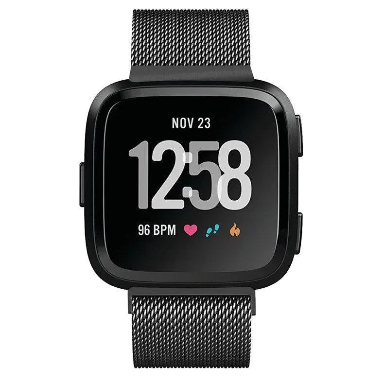 Fitbit Versa Milanese Mesh Band — Stainless Steel, Magnetic Closure