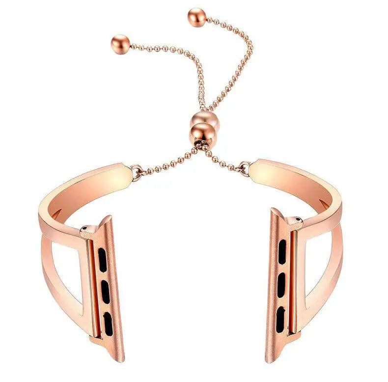 Bracciale a fascia con maglie in metallo da donna per Apple Watch 42 mm e 38 mm