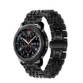 سوار من الفولاذ المقاوم للصدأ لساعة Samsung Galaxy Watch مقاس 22mm، فضي/ذهبي وردي