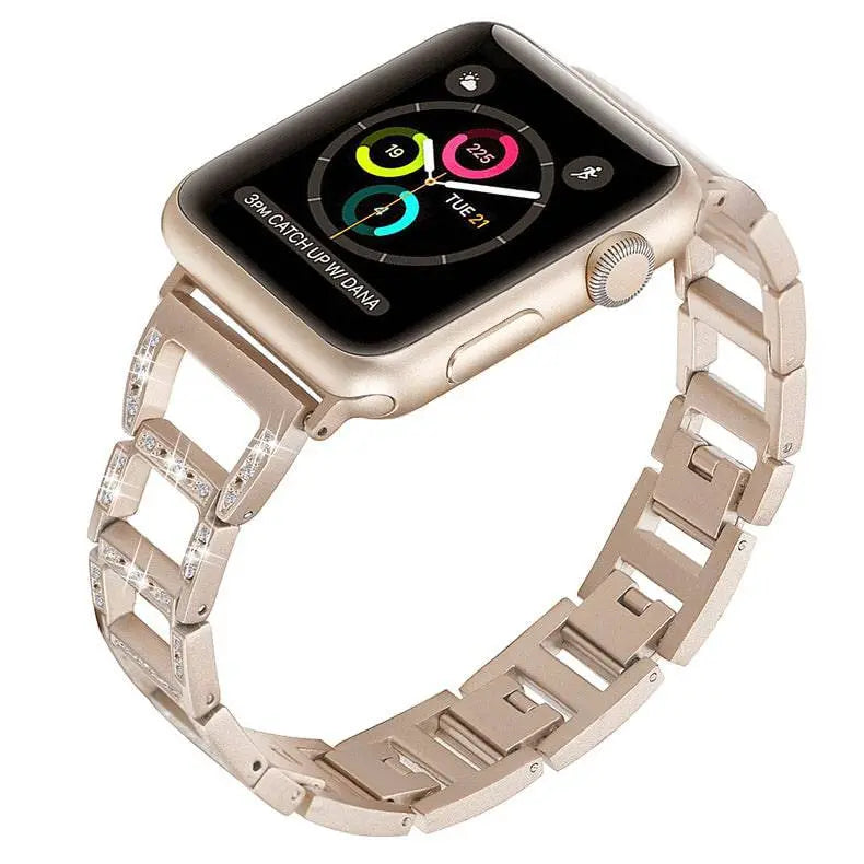 Apple Watch 38-49mm メタルリンクブレスレットストラップ - ジュエリースタイル仕上げ
