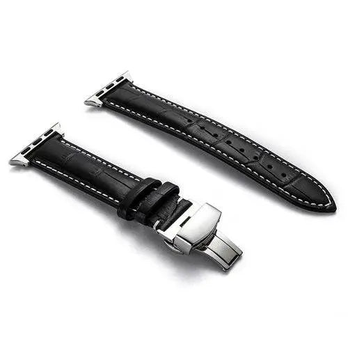 Teljes barkás bőrből készült csere csuklópánt 38–46 mm-es okosórákhoz – csatos záródás, többféle kivitel