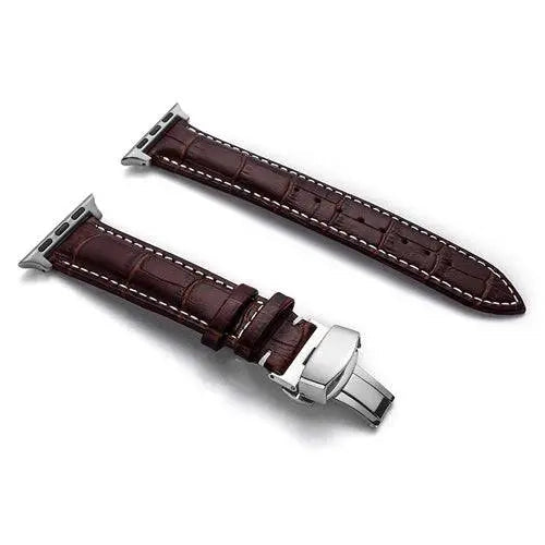 Teljes barkás bőrből készült csere csuklópánt 38–46 mm-es okosórákhoz – csatos záródás, többféle kivitel