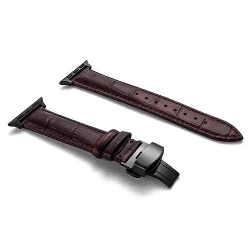 Teljes barkás bőrből készült csere csuklópánt 38–46 mm-es okosórákhoz – csatos záródás, többféle kivitel