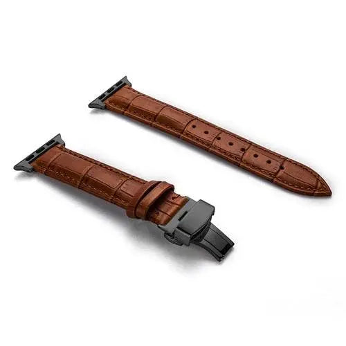 Teljes barkás bőrből készült csere csuklópánt 38–46 mm-es okosórákhoz – csatos záródás, többféle kivitel