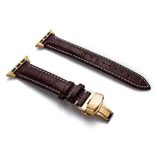 Teljes barkás bőrből készült csere csuklópánt 38–46 mm-es okosórákhoz – csatos záródás, többféle kivitel
