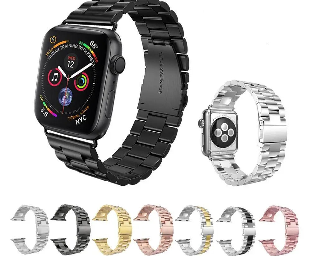Apple Watch Stainless Steel Link Bracelet, 38–49mm, Butterfly Clasp