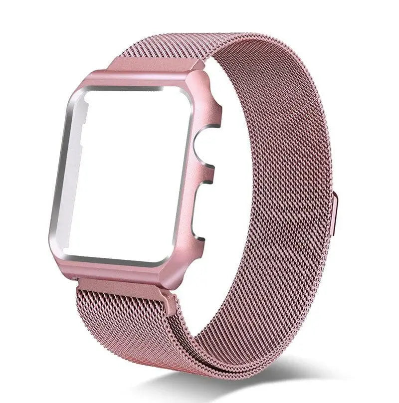 Apple Watch Stainless Steel Mesh Band & Protective Case Set 38-44mm