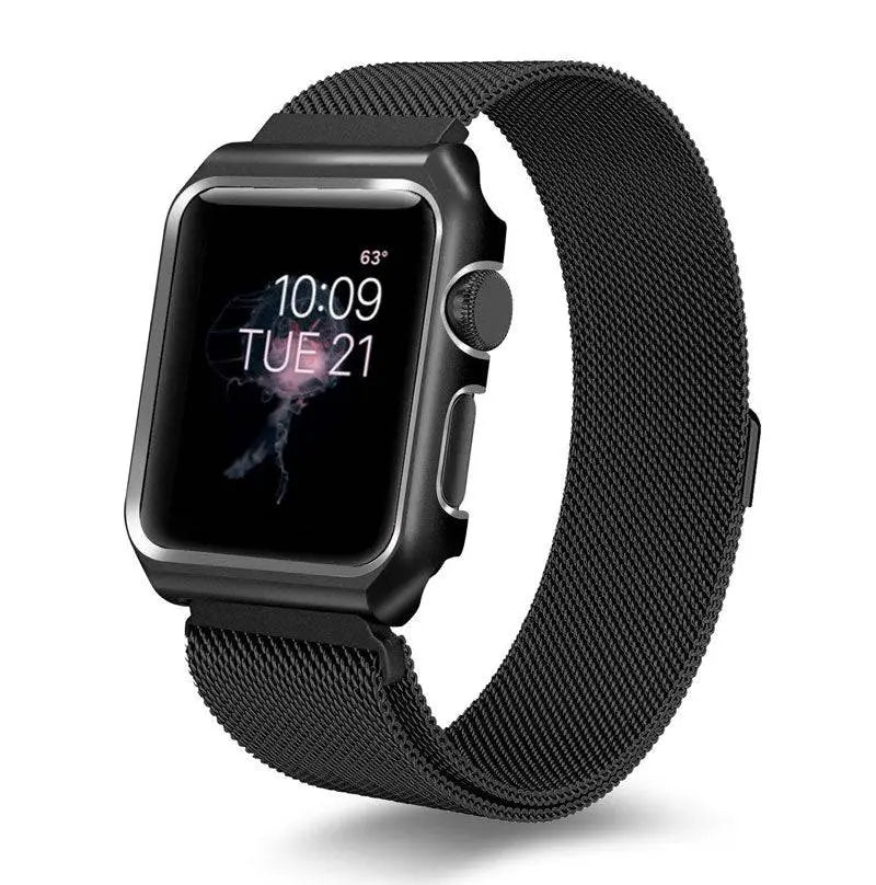 Apple Watch Stainless Steel Mesh Band & Protective Case Set 38-44mm