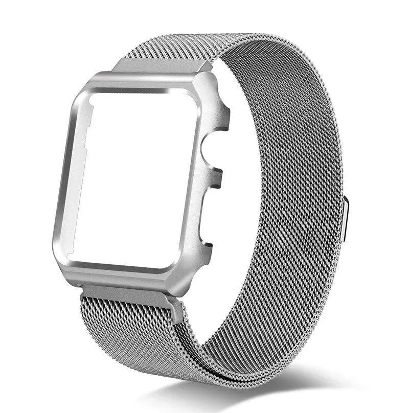 Apple Watch Stainless Steel Mesh Band & Protective Case Set 38-44mm