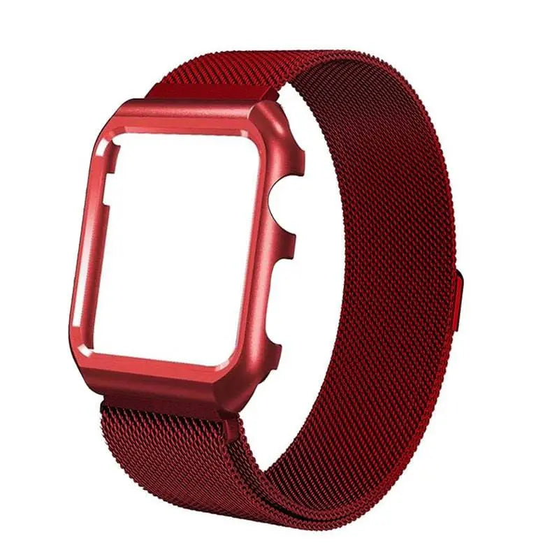 Apple Watch Stainless Steel Mesh Band & Protective Case Set 38-44mm
