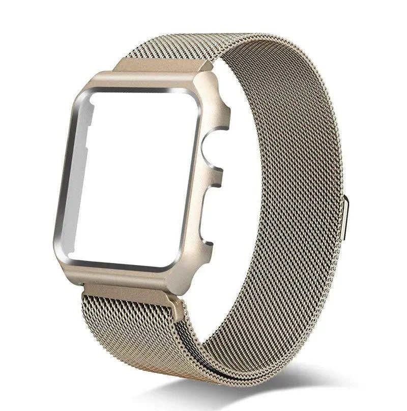 Apple Watch Stainless Steel Mesh Band & Protective Case Set 38-44mm