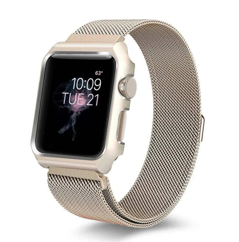 Apple Watch Stainless Steel Mesh Band & Protective Case Set 38-44mm