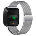 Fitbit Versa Milanese Mesh Band — Stainless Steel, Magnetic Closure