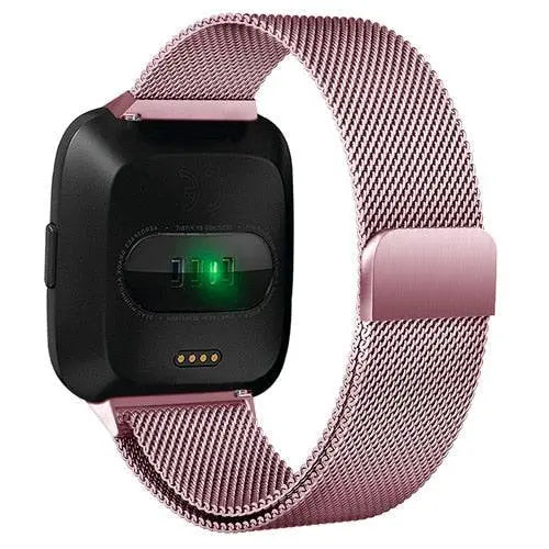 Fitbit Versa Milanese Mesh Band — Stainless Steel, Magnetic Closure
