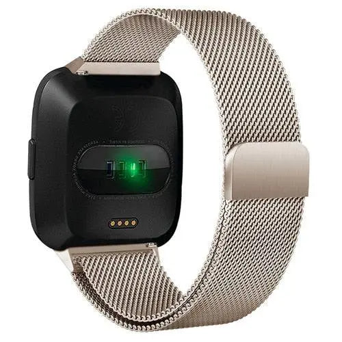 Fitbit Versa Milanese Mesh Band — Stainless Steel, Magnetic Closure