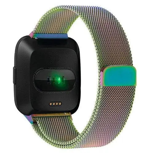 Fitbit Versa Milanese Mesh Band — Stainless Steel, Magnetic Closure
