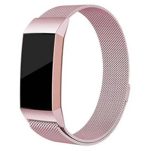 Cinturino in maglia d'acciaio inossidabile per Fitbit Charge 3 e 4 - regolabile, magnetico