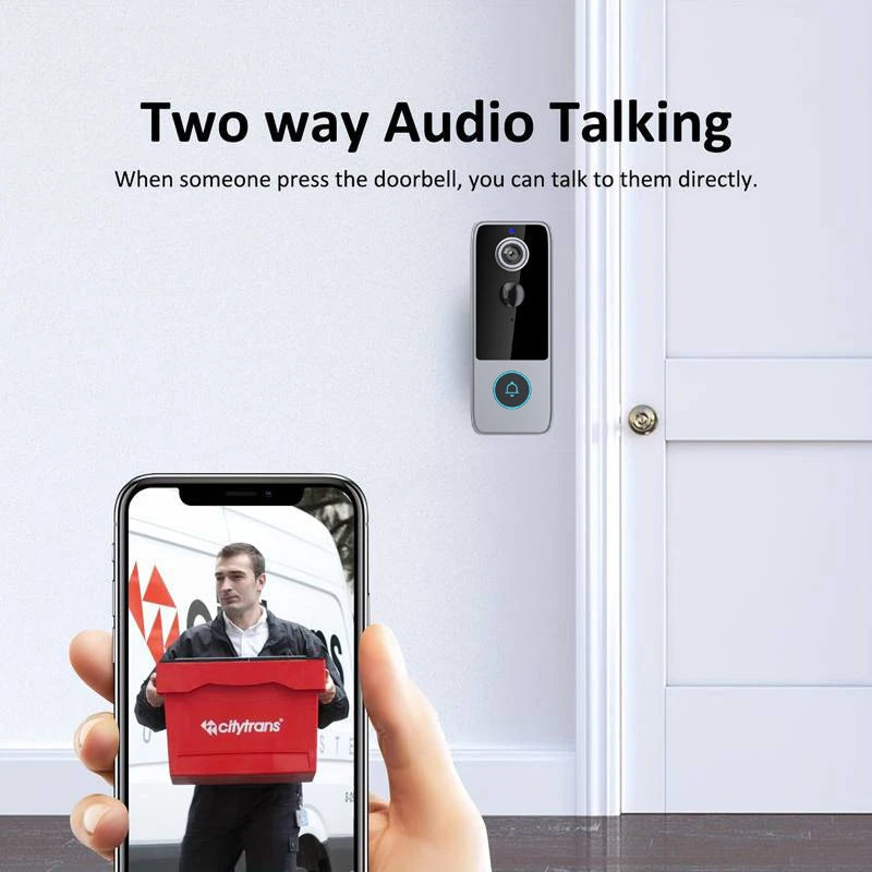 Wireless Video Doorbell — HD Camera, Two-Way Talk & Motion Alerts