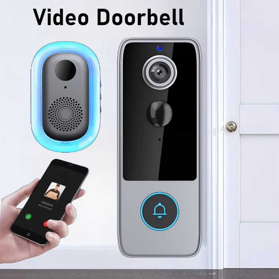 Wireless Smart Video Doorbell — HD Recording, Two-Way Talk