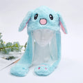 Interactive Plush Hat with Pop-Up Ears and Squeeze Paws