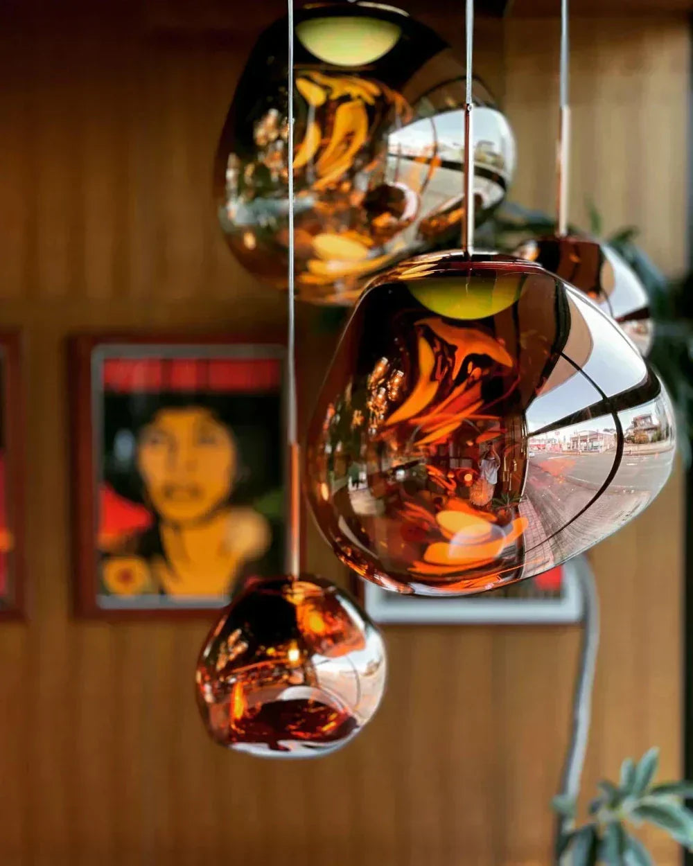 Colorful Warped Pendant Lights