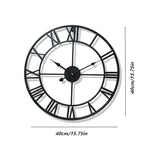 Metal Roman Numeral Wall Clock - Retro Style | Euroselle