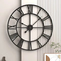 Metal Roman Numeral Wall Clock - Retro Style | Euroselle