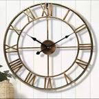 Metal Roman Numeral Wall Clock - Retro Style | Euroselle