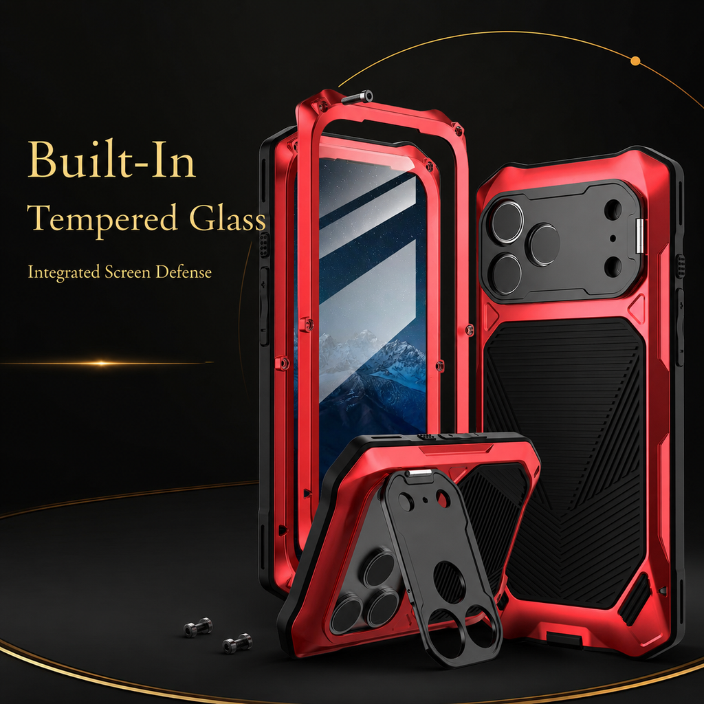 Aluminiowa obudowa do iPhone’a 17 i iPhone’a Air — zintegrowana ochrona ekranu