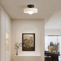 Semi Flush Ceiling Light — Round LED Glass Globe Fixture