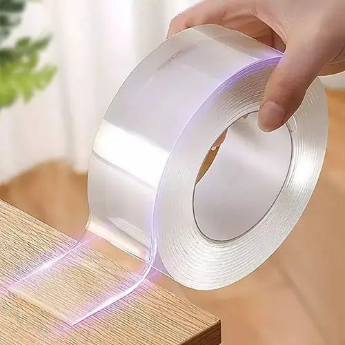 Clear Heavy-Duty Gel Tape, 1.2 in × 10 ft, Removable Double-Sided